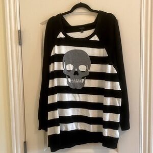 Torrid Striped Skull Sweater